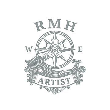 RMH Artist compass-and-canvas logo